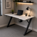 GameOver 48-Inch Ergonomic Gaming Desk with MDF and Lights - Black, 4 feet