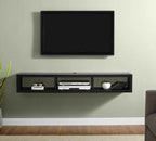 LED TV shelf Wall mounted Lcd racks Wall Mounted Media Console Floating TV Shelf - Brown, 60 inch
