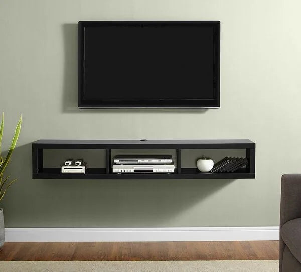 LED TV shelf Wall mounted Lcd racks Wall Mounted Media Console Floating TV Shelf - Brown, 60 inch