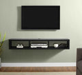 LED TV shelf Wall mounted Lcd racks Wall Mounted Media Console Floating TV Shelf - Brown, 60 inch