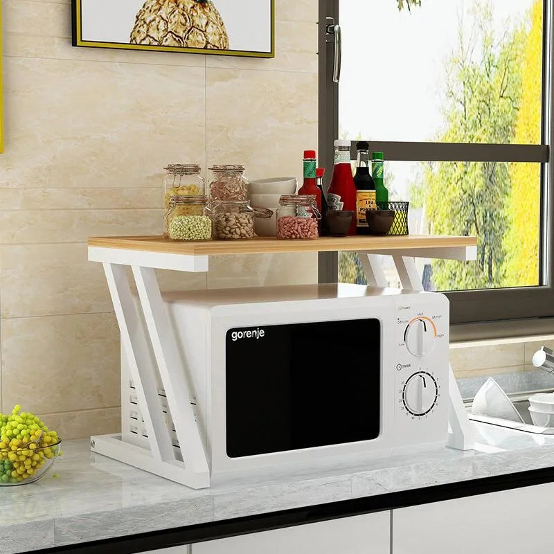 Microwave Shelf Storage Rack - White, Medium