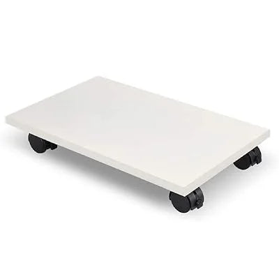 Under Desk Computer CPU Stand Cart CPU Holder with 4 Caster Wheels - light brown