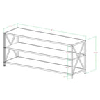 Carbon X-Frame Bookcase Console Organizer Rack Table