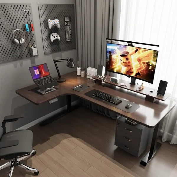 6 feet Turn Corner L shape Desktop Computer Table