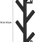 Vertical Coat Rack Wall Mounted - White