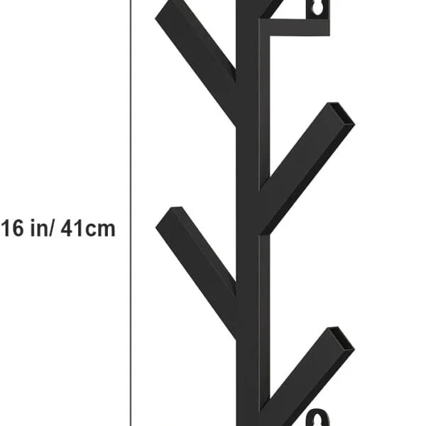 Vertical Coat Rack Wall Mounted - White