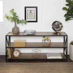 Carbon X-Frame Bookcase Console Organizer Rack Table - Large