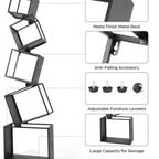 Modern Book Shelf, Storage Shelves for Living Room, Office - White, Small