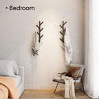 Vertical Coat Rack Wall Mounted - White