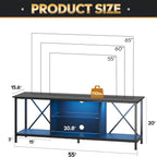 TV Stand Entertainment Center with LED