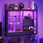Bestier Gaming Wall Mounted Adjustable Shelf, with 6 S-Hook