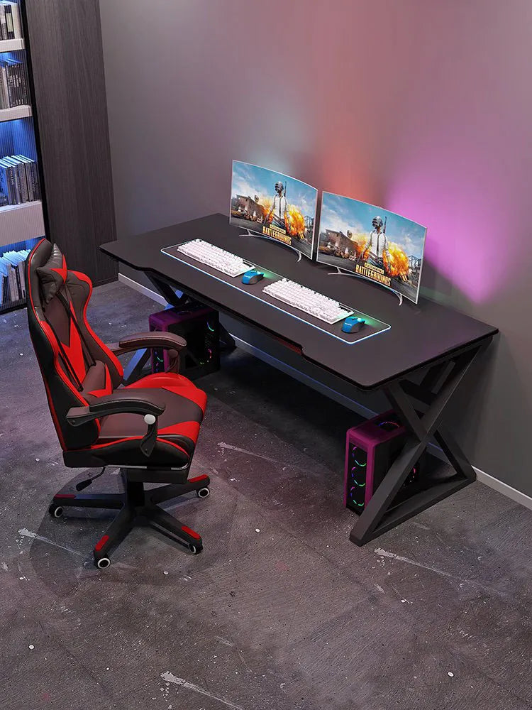 Computer Table Gaming Desk Set 48 inch PC Gaming Table - White, 5 feet