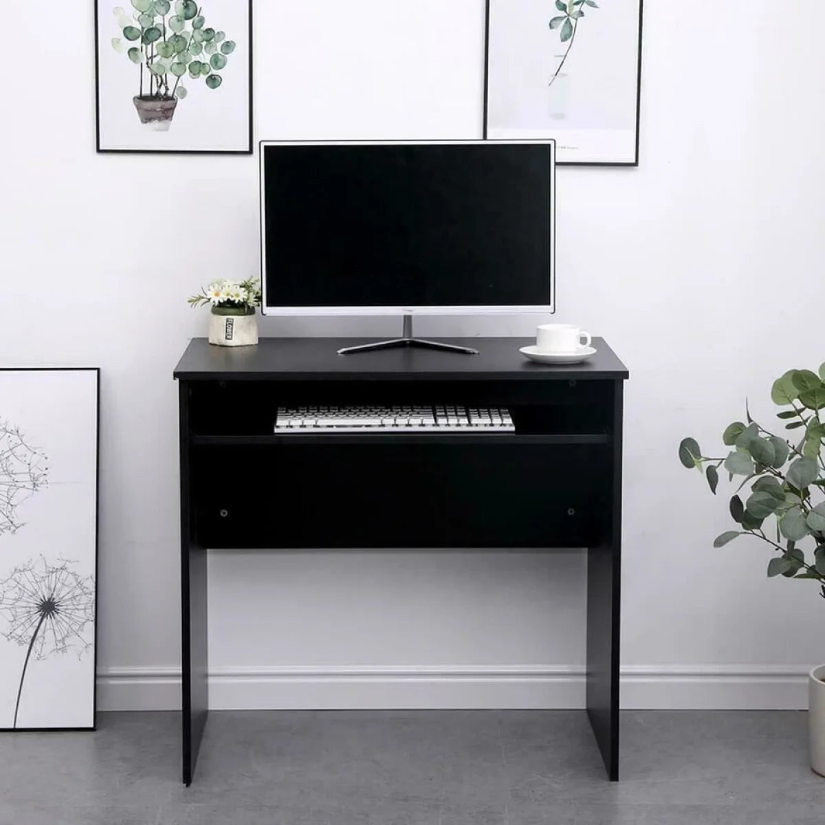Black Computer Desk PC Laptop Table Home Office Study Workstation Gaming