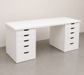 Executive Office Desk – Premium Wooden Double Drawer Office Table