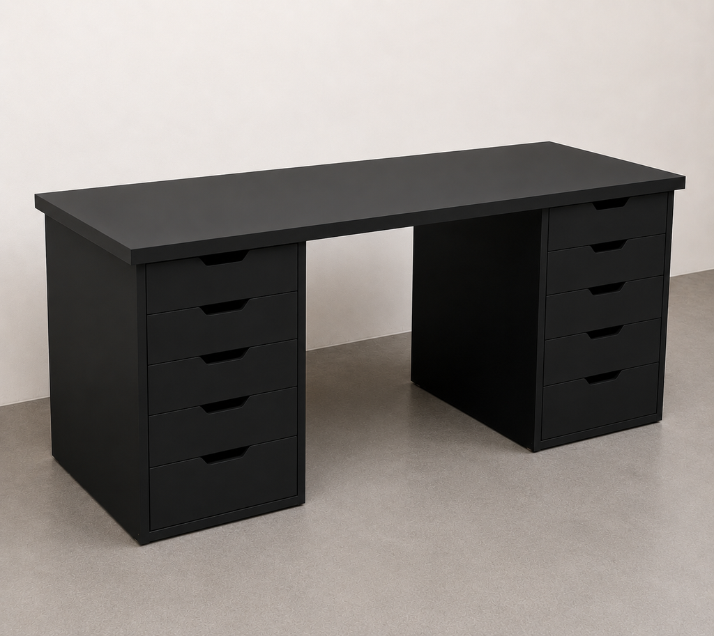 Executive Office Desk – Premium Wooden Double Drawer Office Table