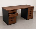 Executive Office Desk – Premium Wooden Double Drawer Office Table