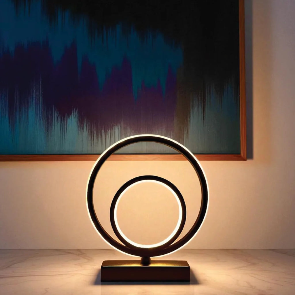 Dimmable LED Desk Lamp: Black Aluminum Bedside Table Light