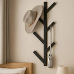 Vertical Coat Rack Wall Mounted - White