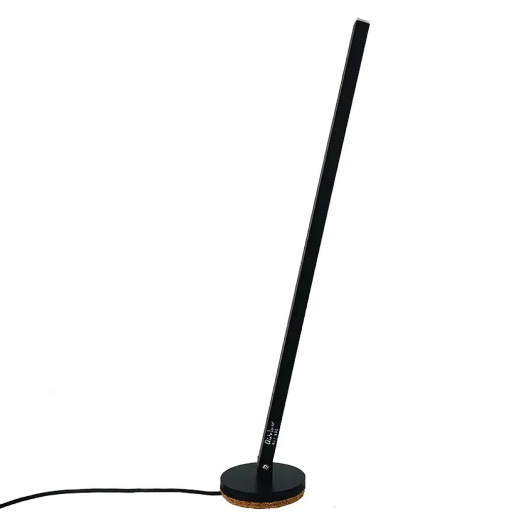 Handmade Red Gica Contra Table Lamp | Italian Minimalist Light Sculpture with Warm Glow - Black