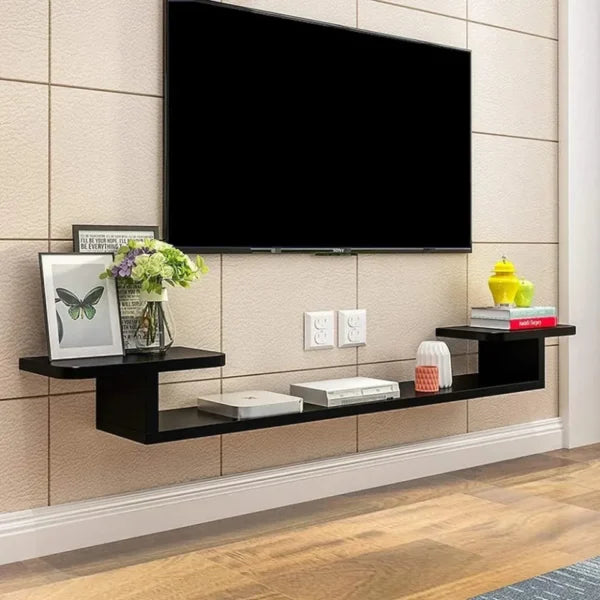 Floating Wall TV Shelf Console for LED/LCD and Decor - White, 60 inch