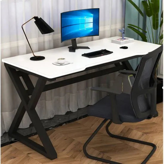Computer Table Gaming Desk Set 48 inch PC Gaming Table - White, 5 feet