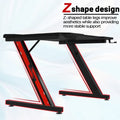 GameOver 48-Inch Ergonomic Gaming Desk with MDF and Lights - Black, 4 feet