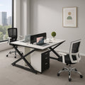 Office Workstation Table With Partition - 6 Seater