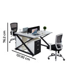 Office Workstation Table With Partition - 6 Seater