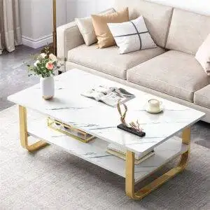 Marble Style Coffee Table For Living Rooms