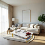Marble Style Coffee Table For Living Rooms