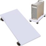 Under Desk Computer CPU Stand Cart CPU Holder with 4 Caster Wheels