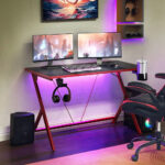 48in Red and Black Y-Leg Gaming Desk