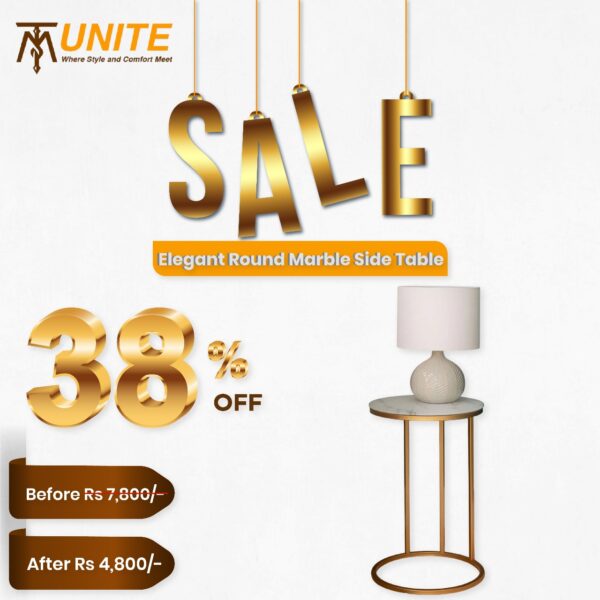 Elegant Round Marble Sheet Side Table
