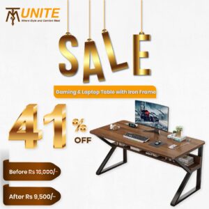 Gaming Table, Laptop Table, Computer Table, PC Gaming Tableand Office working Table, Study Table, Writing Table, with metal powder coating iron frame, best suited for home office and living room