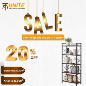Backdrop living Drawing Room Bookcase Organizer Rack Décor