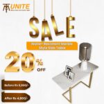 Water resistant Rectangular Marble style Side Table