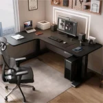 6 feet Turn Corner L shape Desktop Computer Table